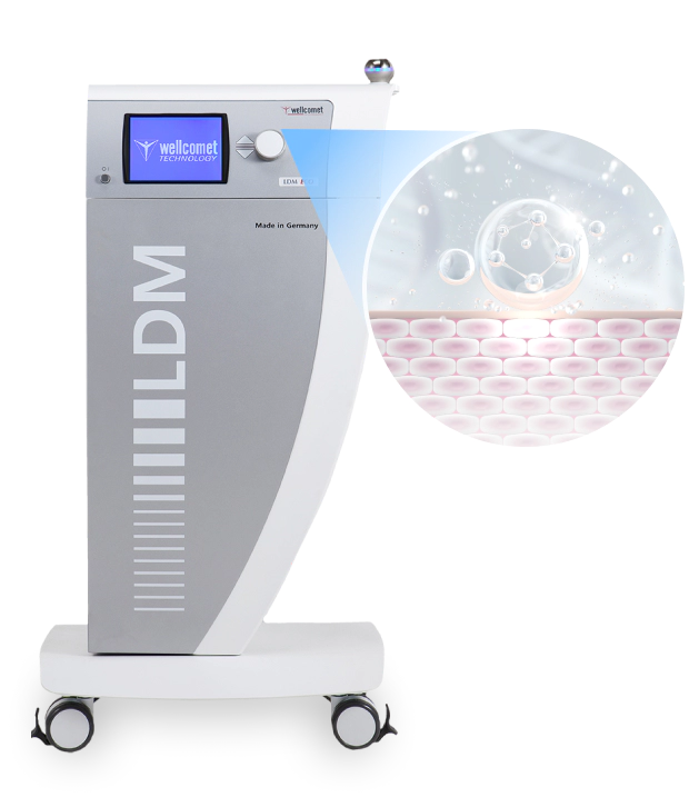 듀얼 초음파 기술로 콜라겐 생성과피부 개선 시키는 LDM 장비.