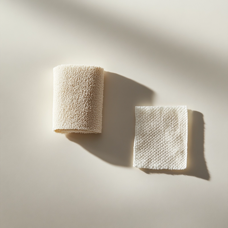 Gauze and bandages used for Facelift scar management.